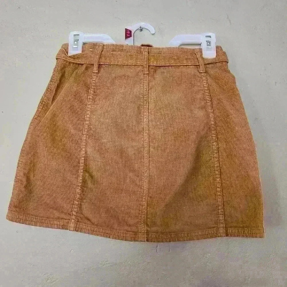NWT American Eagle corduroy tan mini skirt button front size 0 - Picture 2 of 5